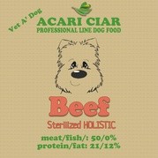 Acari Сiar (Акари Киар) VET A`DOG STERILIZED BEEF. Сбалансированный сухой корм  класса холистик с телятиной мелкая/средняя гранула