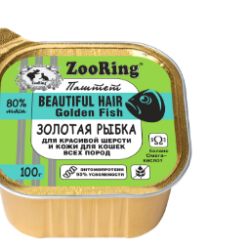 ZooRing (Зооринг) консервы для кошек паштет с львинкой для красивой шерсти и кожи для кошек всех пород, 100 гр