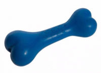 Rogz Игрушка для собак Кость из литой резины, синий (DA BONE RUBBER CHEW TOY)