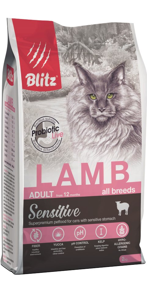 Купить Blitz (Блиц) корм д/кошек с Ягнёнком ADULT CATS LAMB по цене 299 ₽ в  интернет магазине Петшоп 78 (Лапкино)