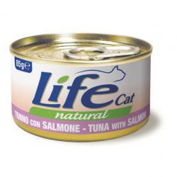 Lifecat (Лайфкет) tuna with salmon - консервы для кошек тунец с лососем в бульоне