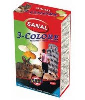 Sanal д грызунов "3-colore drops" ассорти дропсов (йогурт,салад,морковь).