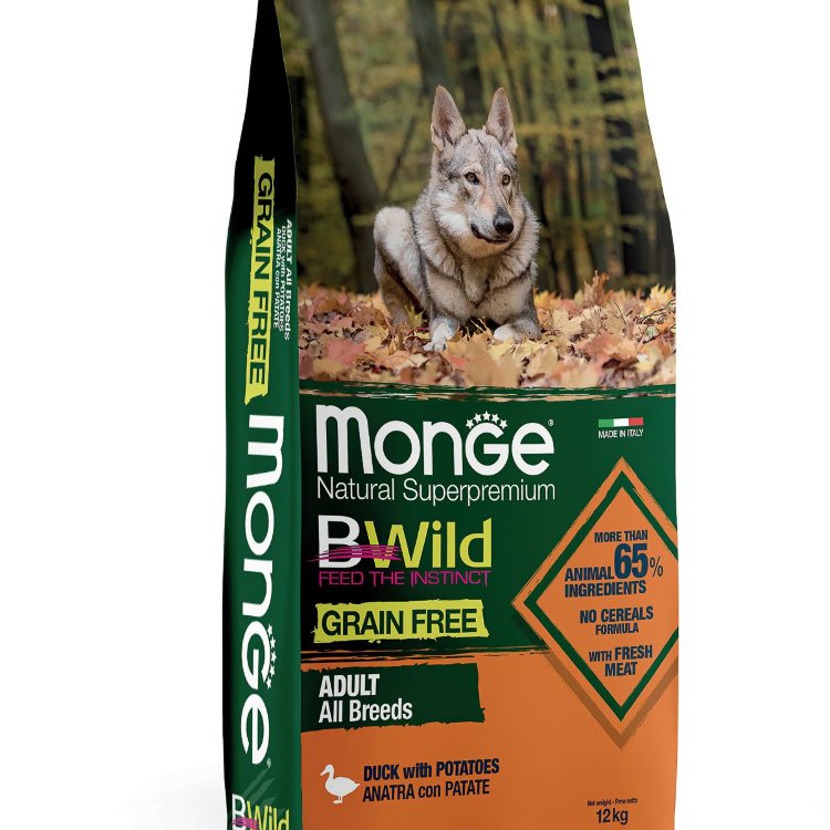 Monge (Монж) dog grain free беззерновой корм для собак всех пород утка с картофелем