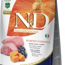 Farmina (Фармина) N&D GF PUMPKIN беззерновой сухой корм д/с MINI ягненок с черникой и тыквой