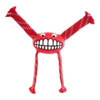 Rogz Игрушка с принтом зубы и пищалкой FLOSSY GRINZ, красный (FLOSSY GRINZ ORALCARE TOY)