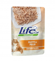 Lifecat (Лайфкет) chicken  - консервы для кошек с курицей в соусе ПАУЧ