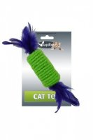 Papillon игрушка для кошек "рулет с перьями" (roller with rattle and feather 10 cm on card)
