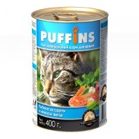 Puffins (Пафинс) консерв. 400г для кошек кус-ки в желе