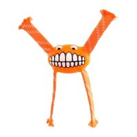 Rogz Игрушка с принтом зубы и пищалкой FLOSSY GRINZ, оранжевый (FLOSSY GRINZ ORALCARE TOY)