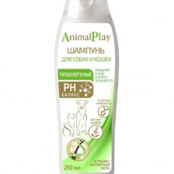 Animal Play Шампунь гипоаллергенный с аминокислотами и экстрактом шалфея для собак и кошек 250мл