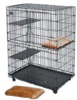 Midwest лежанка plush cat bed плюшевая в клетку "cat cage" (арт.130)