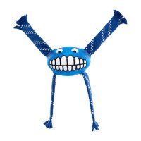 Rogz Игрушка с принтом зубы и пищалкой FLOSSY GRINZ, синий (FLOSSY GRINZ ORALCARE TOY)