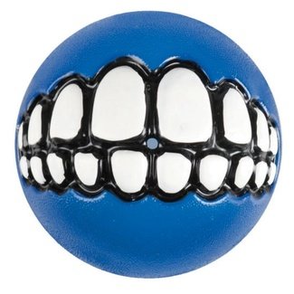 Rogz Мяч с принтом зубы и отверстием для лакомств GRINZ , синий