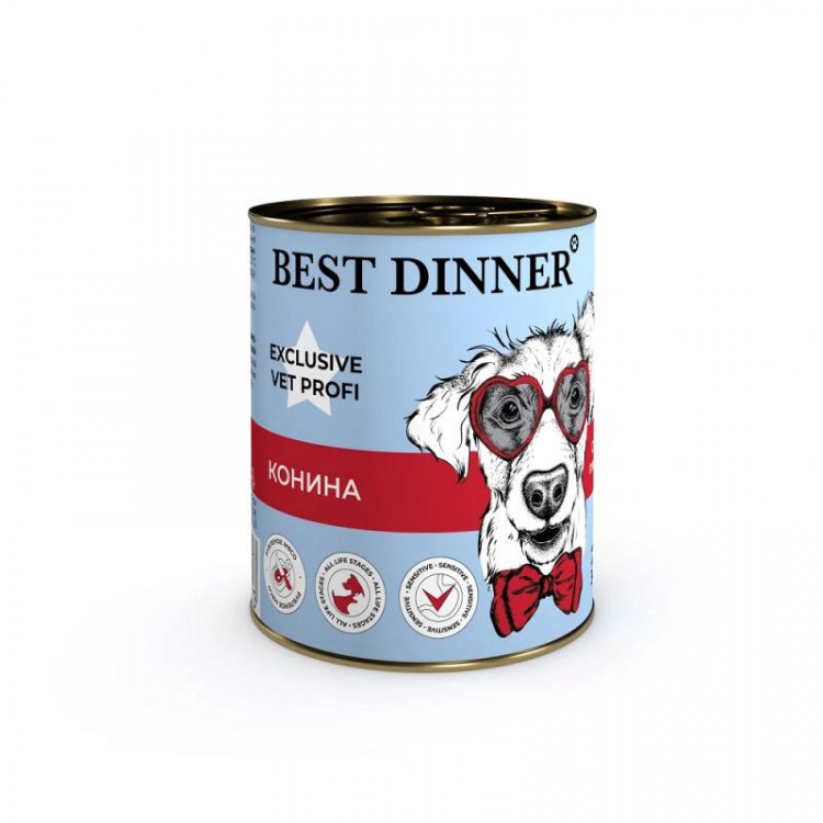 Best Dinner (Бест Диннер) консервы для собак Gastro Intestinal Exclusive Vet Profi , 340 гр