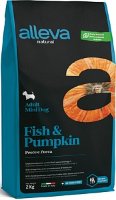Alleva (Алева) natural adult fish & pumpkin mini Низкозерновой полнорационный корм для взрослых собак мелких пород. Рыба и тыква