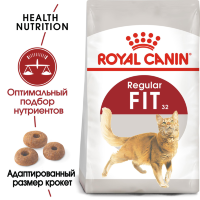 Royal Canin (Роял Канин) fit 32 корм для кошек с умеренной активностью, бывающих на улице нерегулярно.