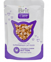 Brit (Брит) Care Пауч для котят Chicken&Cheese Kitten Курица и сыр 80 гр