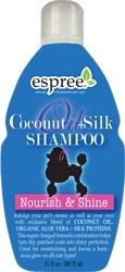 Espree шампунь для блеска шерсти с кокосовым маслом и протеинами шелка,  для собак, coconut oil + silk shampoo