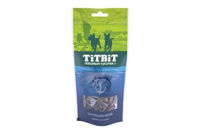 TiTBiT лакомство для собак всех пород Кубики из трески