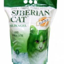 Сибирская кошка элитный силикагелевый наполнитель эко (зеленая уп)
