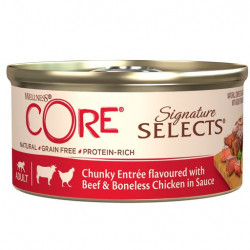 Wellness Core SIGNATURE SELECTS консервы из говядины с курицей в виде кусочков в соусе для кошек