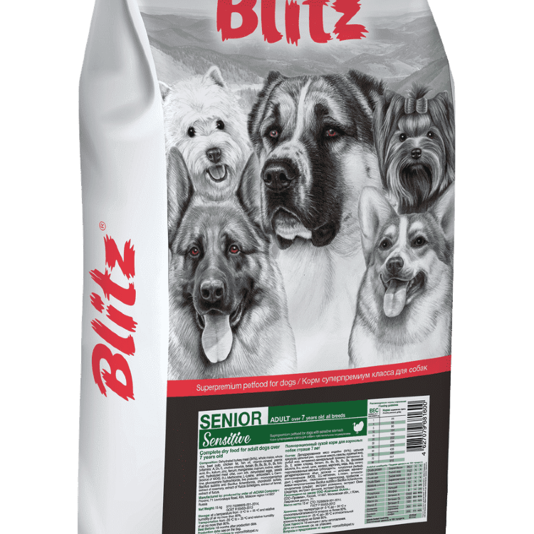 Blitz (Блиц) ADULT SENIOR /корм для взрослых собак старше 7 лет