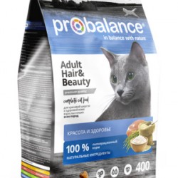 Probalance (Пробаланс) Сухой корм для кошек, красота и здоровье кожи и шерсти