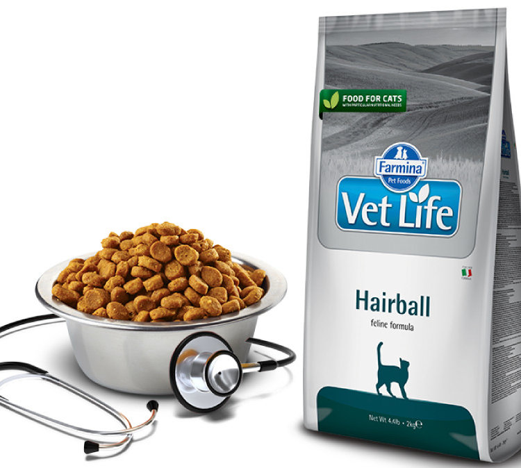 Farmina (Фармина) vet life cat HAIRBALL для взрослых кошек (снижает образование и способствует выведению шерстяных комочков из желудочно-кишечного тракта)