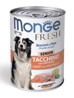 Monge (Монж) dog Fresh Chunks in Loaf консервы для пожилых собак мясной рулет индейка с овощами