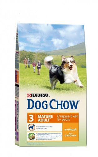 Dog Chow (Дог Чау) для собак старшего возраста 6-8лет с курицей (mature)
