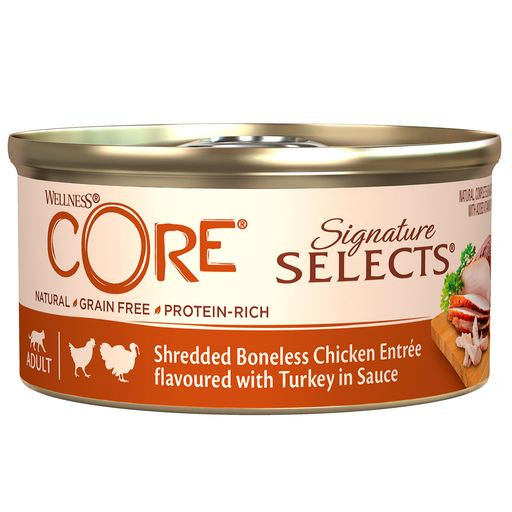 Wellness Core SIGNATURE SELECTS консервы из курицы с индейкой в виде фарша в соусе для кошек