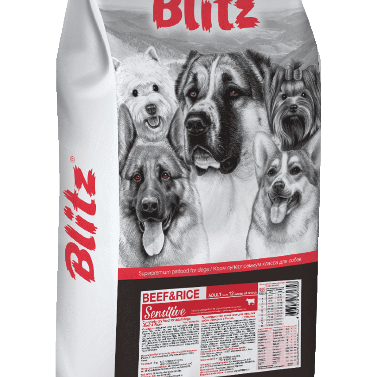 Blitz (Блиц) ADULT BEEF & RICE/корм для взрослых собак Говядина и рис