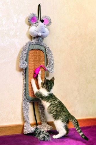 Karlie когтеточка настенная мышонок тимми, с игрушкой, сизаль-плюш