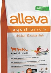 Alleva (Алева) equilibrium all day maintenance chicken & ocean fish adult all breeds Полнорационный корм для взрослых собак всех пород. Курица с рыбой