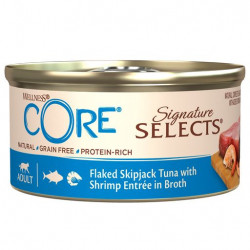 Wellness Core SIGNATURE SELECTS консервы из тунца с креветками в виде кусочков в бульоне для кошек