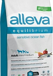 Alleva (Алева) equilibrium sensitive ocean fish adult mini/medium Полнорационный корм для взрослых собак мелких и средних пород. Сенситив океаническая рыба