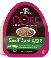 Wellness Core SMALL BREED консервы из баранины с олениной, белым сладким картофелем и морковью для собак мелких пород