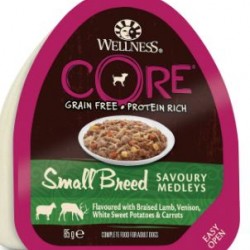 Wellness Core SMALL BREED консервы из баранины с олениной, белым сладким картофелем и морковью для собак мелких пород