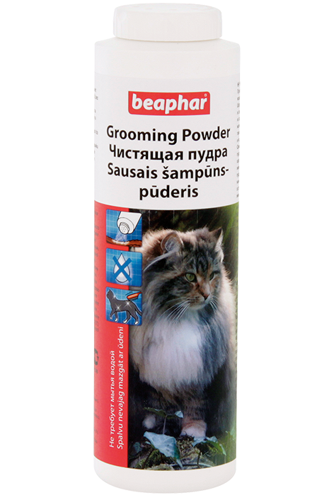Beaphar чистящая пудра-шампунь для кошек (bea grooming powder for cats)
