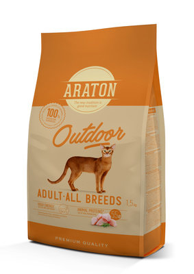 ARATON (Аратон) cat adult Outdoor Для активных кошек с курицей и индейкой