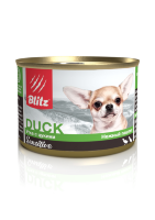 Blitz (Блиц) Утка с цукини, корм консерв.полнорац. для собак всех пород и возрастов