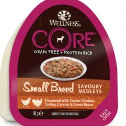 Wellness Core SMALL BREED консервы из курицы с индейкой, морковью и зеленой фасолью для собак мелких пород