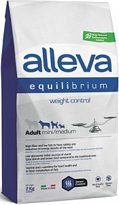 Alleva (Алева) equilibrium weight control adult mini medium Полнорационный корм для взрослых собак мелких пород. Контроль веса