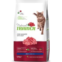 Natural Trainer (Натурал Тренер) Сухой корм для взрослых кошек с говядиной