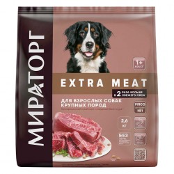 Мираторг EXTRA MEAT с говядиной Black Angus для собак крупных пород с 1 года