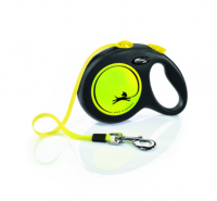Flexi (Флекси) Рулетка-ремень светоотражающая для собак до 12кг, 3м (New Neon XS Tape 3m yellow)
