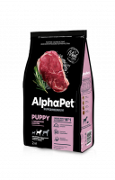 ALPHAPET (Альфапет) SUPERPREMIUM  сухой корм для щенков, беременных и кормящих собак средних пород с говядиной и рисом