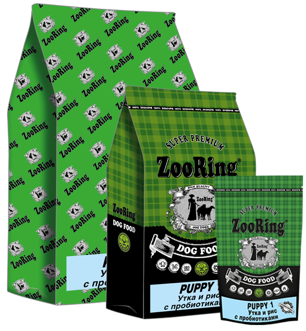 ZooRing (Зооринг) Puppy&Junior 1 утка и рис