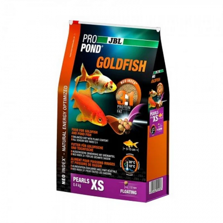 JBL (ДЖБЛ) ProPond Goldfish XS - Основной корм в форме плавающих гранул 1,5-2 мм для золотых рыб 5-15 см
