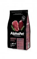 ALPHAPET (Альфапет) SUPERPREMIUM ADULT  сухой корм для взрослых собак средних пород с говядиной и потрошками